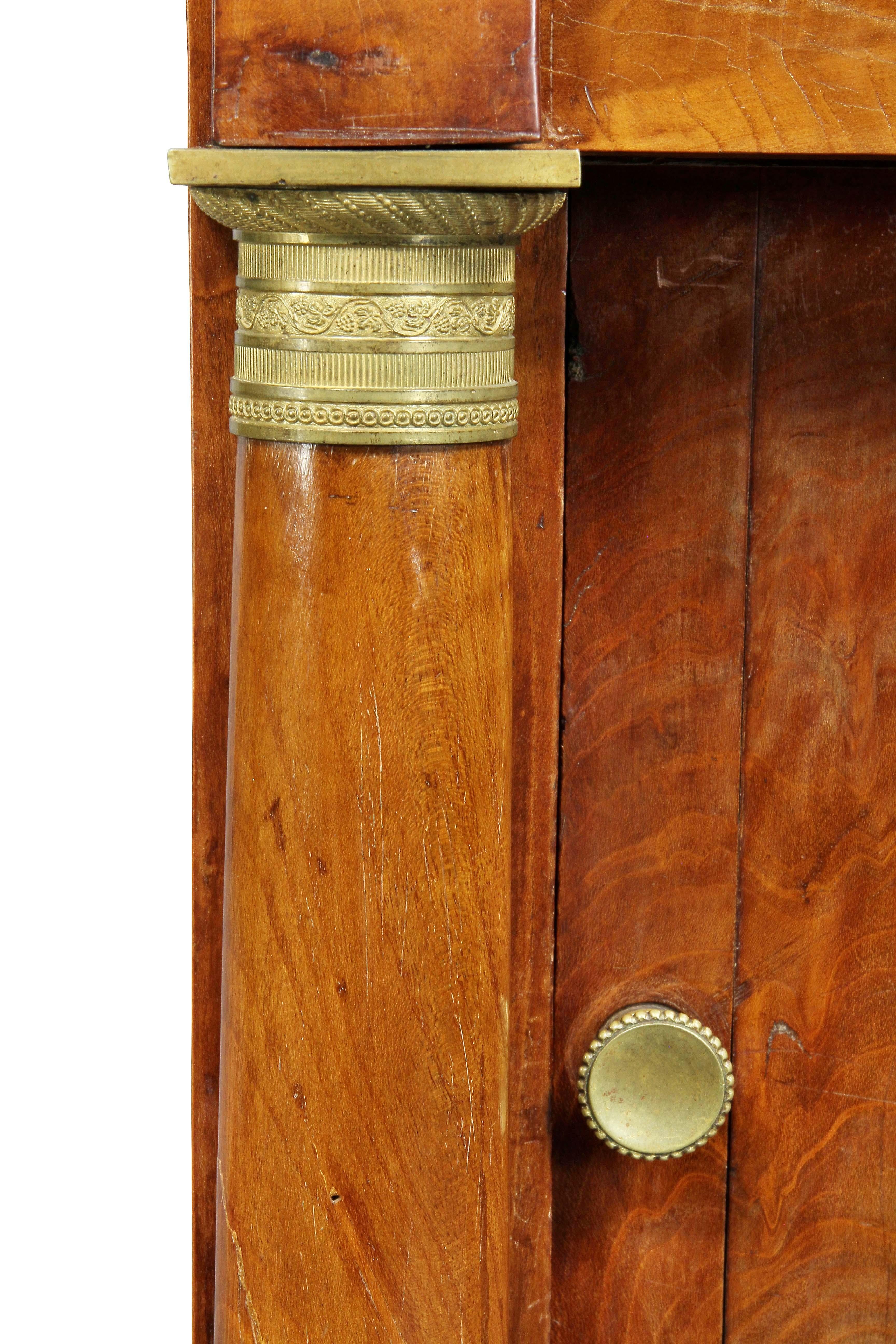 19th Century French Empire Walnut Bedside Cabinet