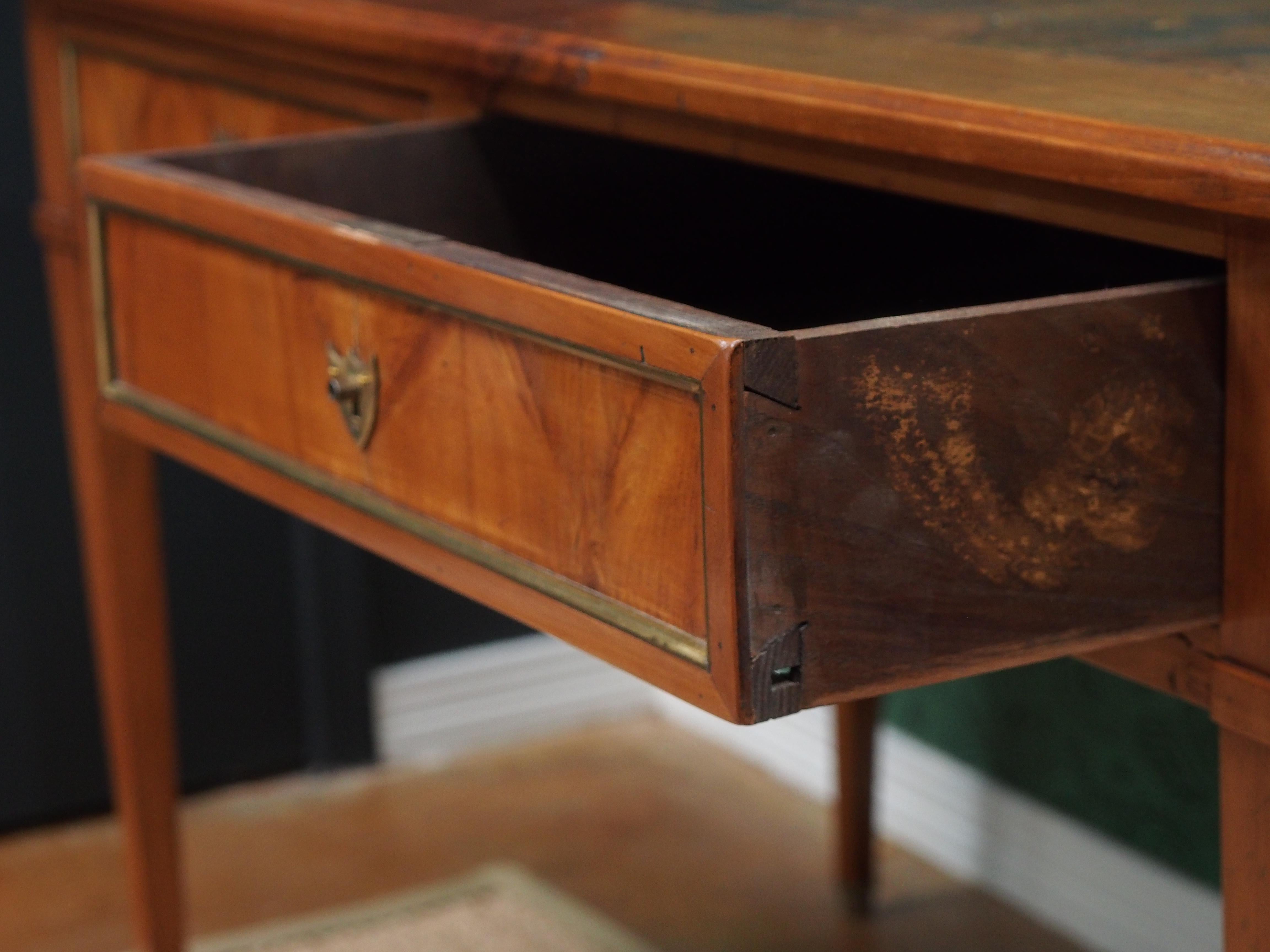 Late 19th Century French Empire Walnut Writing Table For Sale