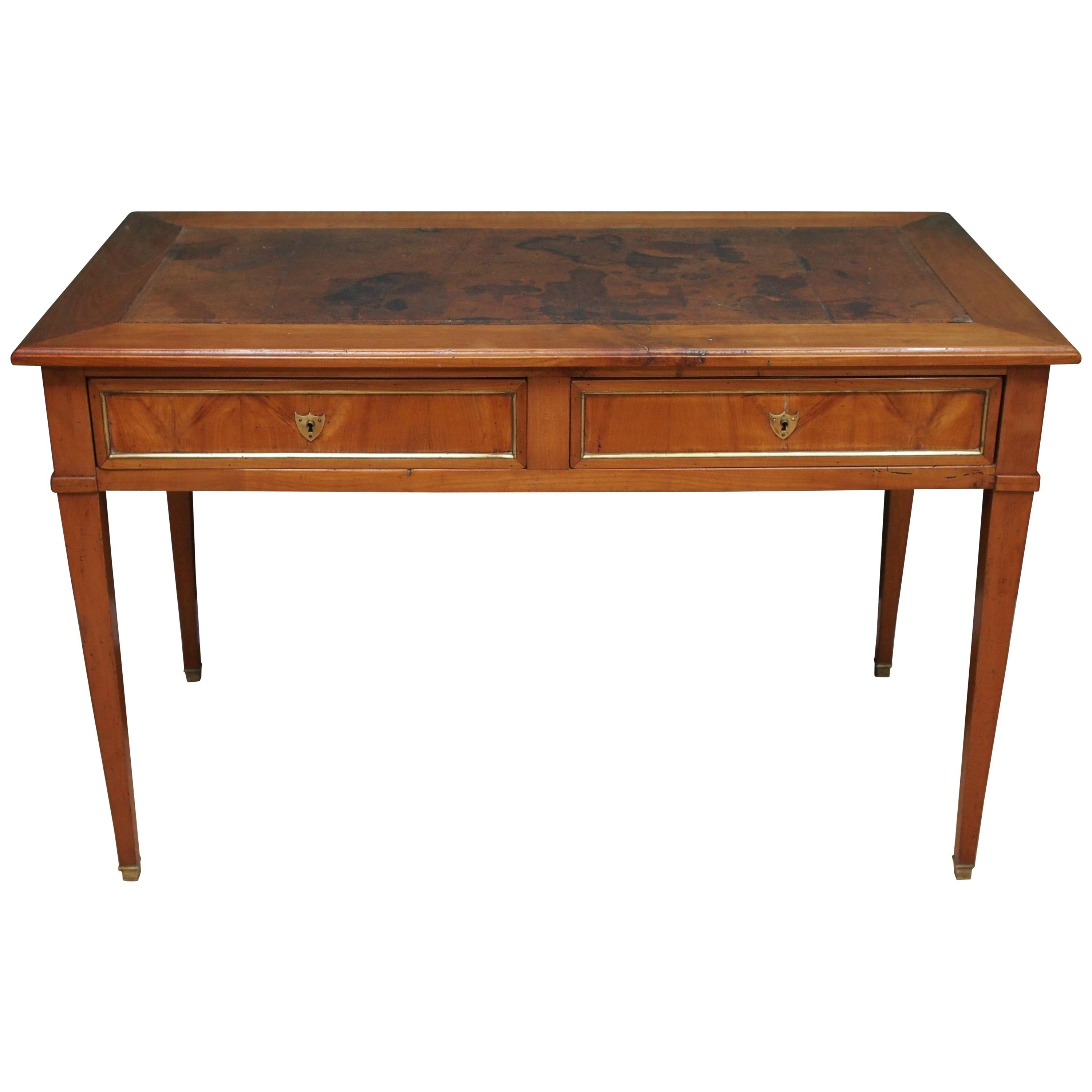 French Empire Walnut Writing Table For Sale