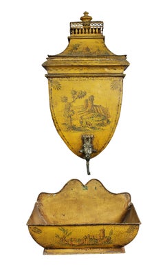 French Empire Yellow Tole Lavabo