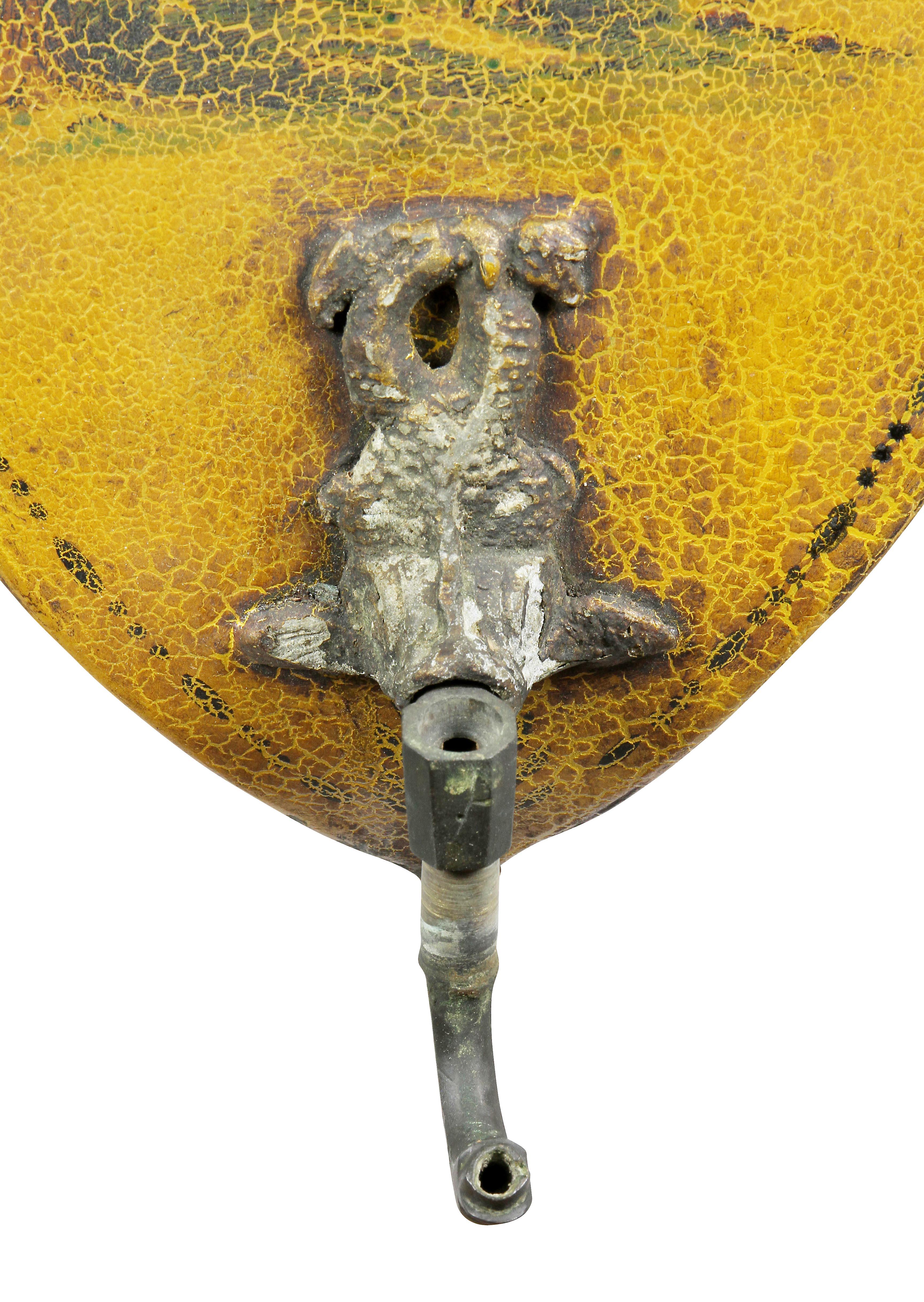 Lavabo francese Empire Yellow Tole In condizioni discrete in vendita a Essex, MA