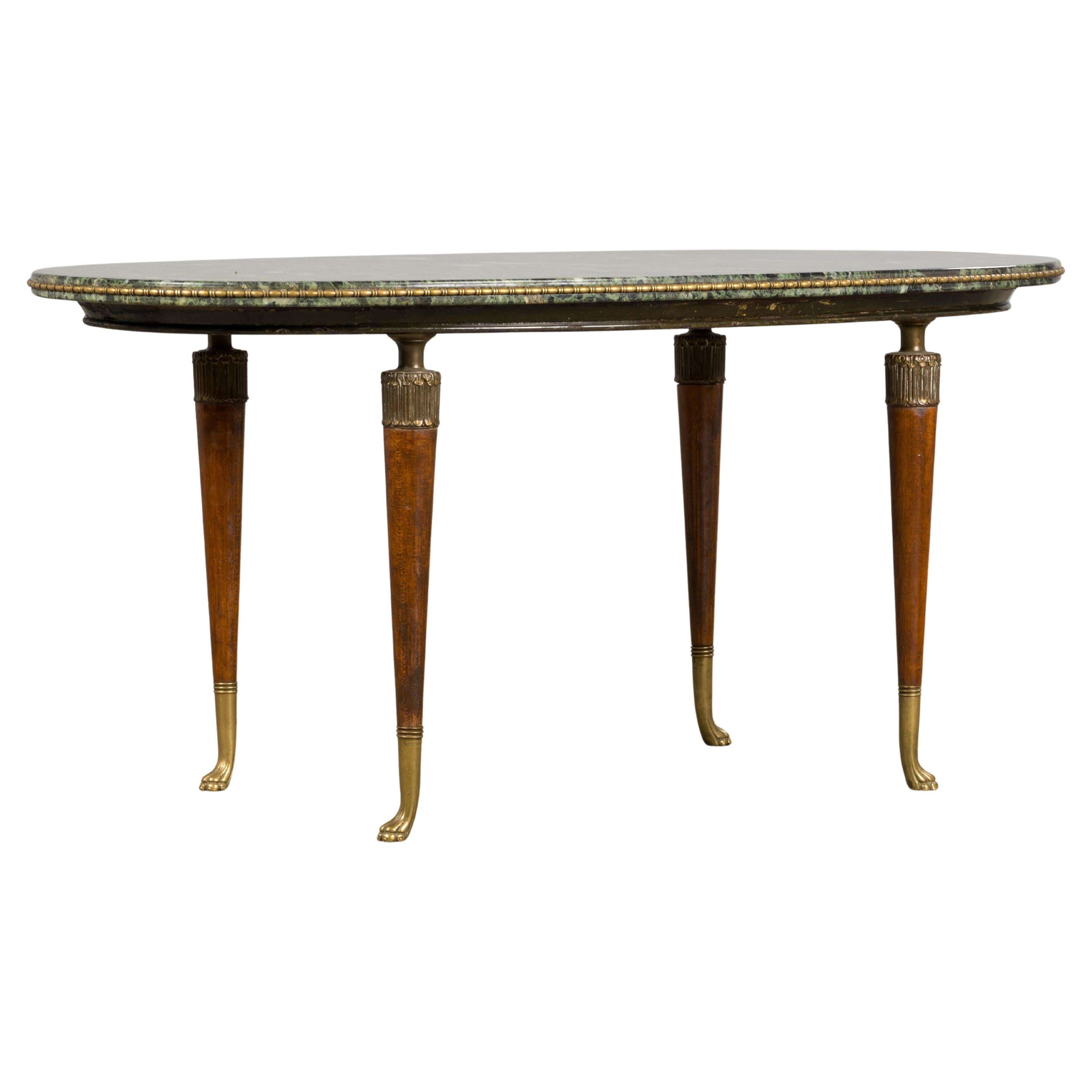 Table basse en marbre vert de style Greene & Greene en vente