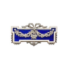 Broche française en or 18 carats, émail et diamants, Paris, circa 1905