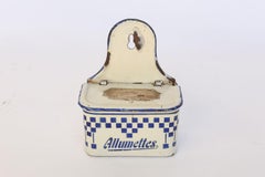French Enamel Match Holder and Striker
