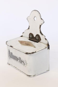 French Enamel Match Holder and Striker