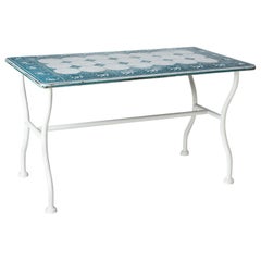 French Enamel Top Florist's Table, circa 1950