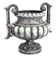 French, Enameled Garden Urn, circa 1880