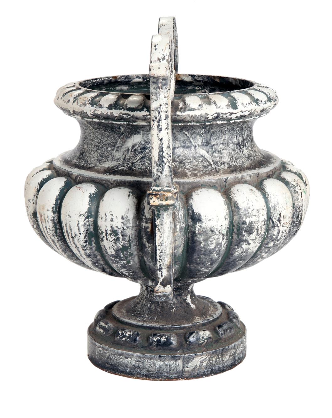 Hand-Crafted French, Enameled Garden Urn, circa 1880
