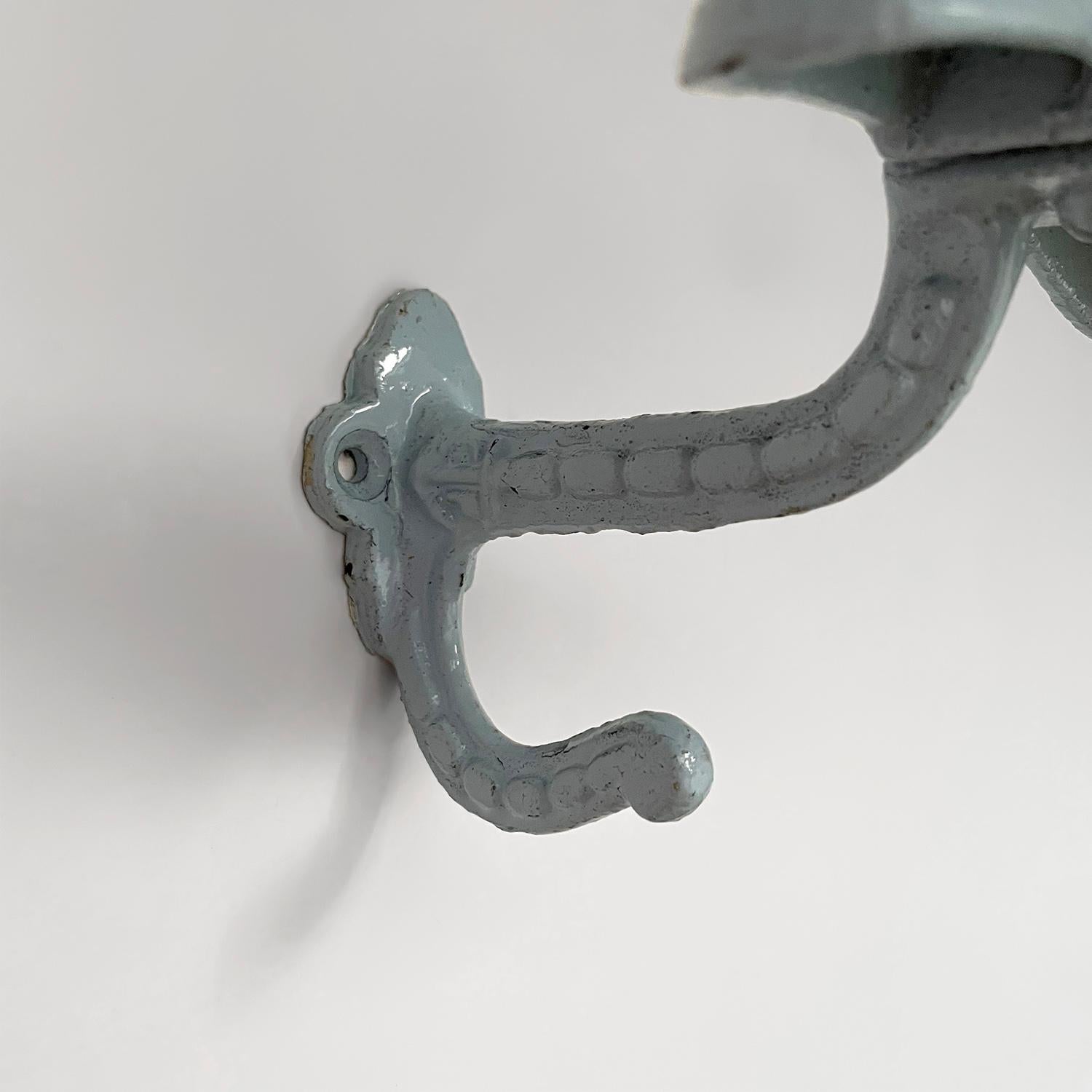 20th Century French Enameled Iron Hook For Sale
