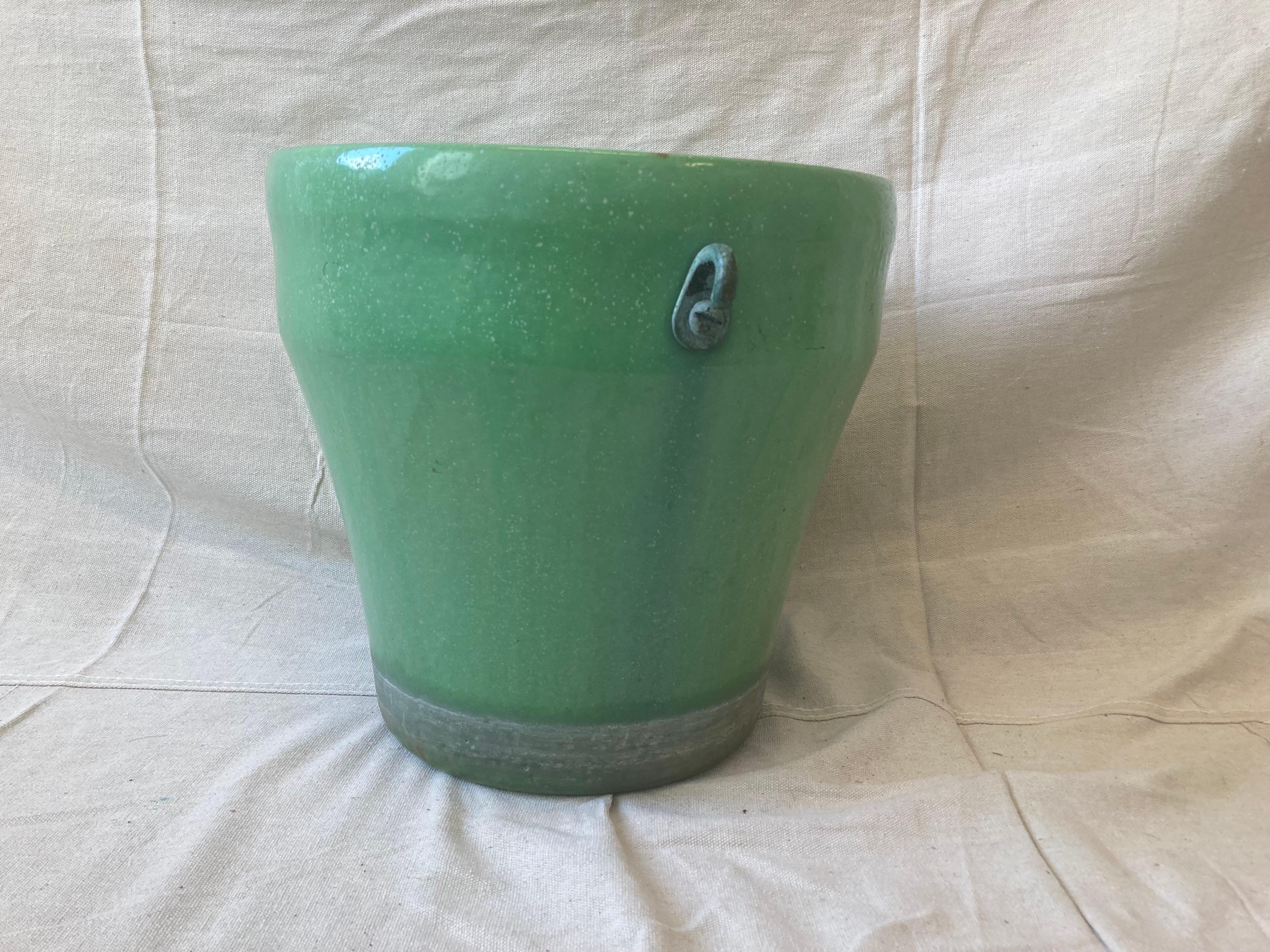 French Enameled Iron Pot, Circa 1930 For Sale 2