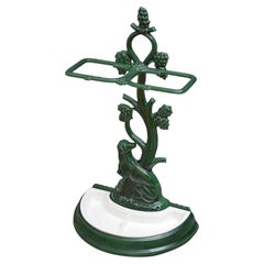 Antique French Enamelled Umbrella Stand / Stick Stand