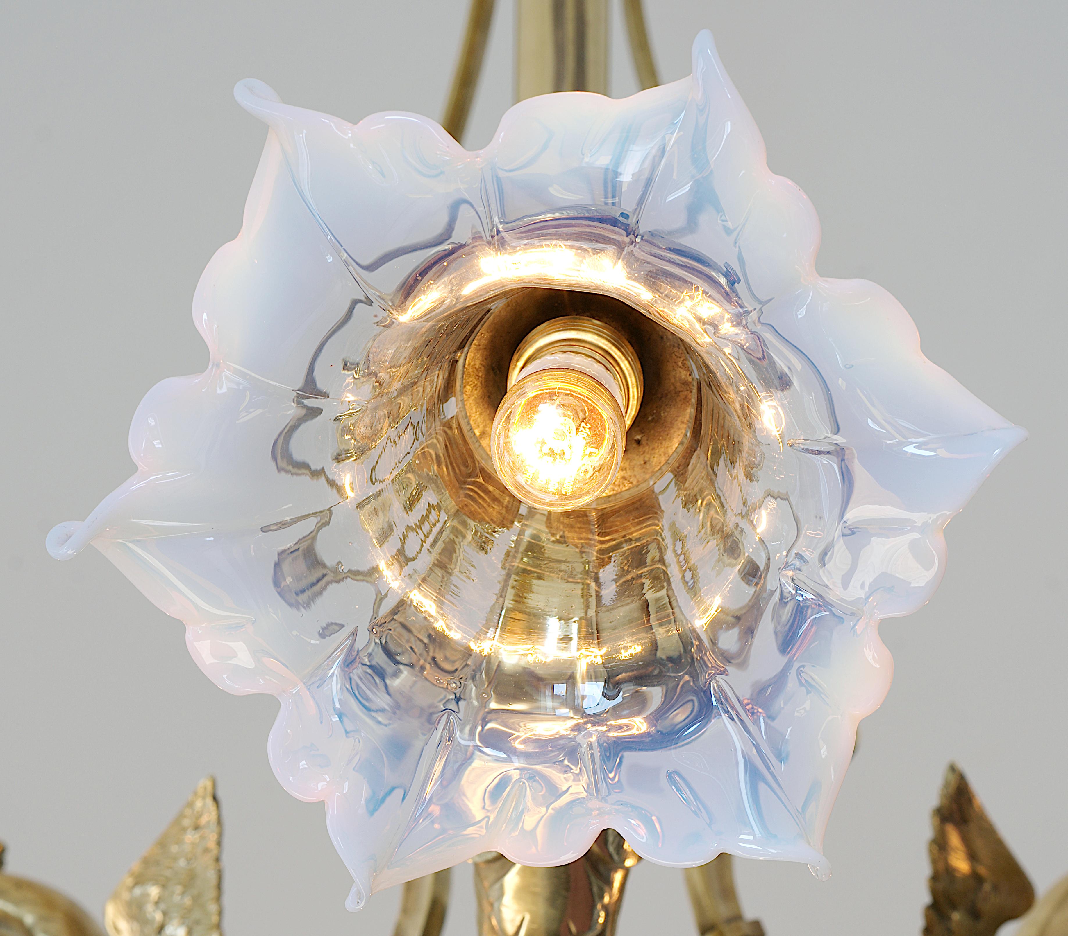Lustre à dragon en bronze de la fin du XIXe siècle, 1880-1890 en vente 1