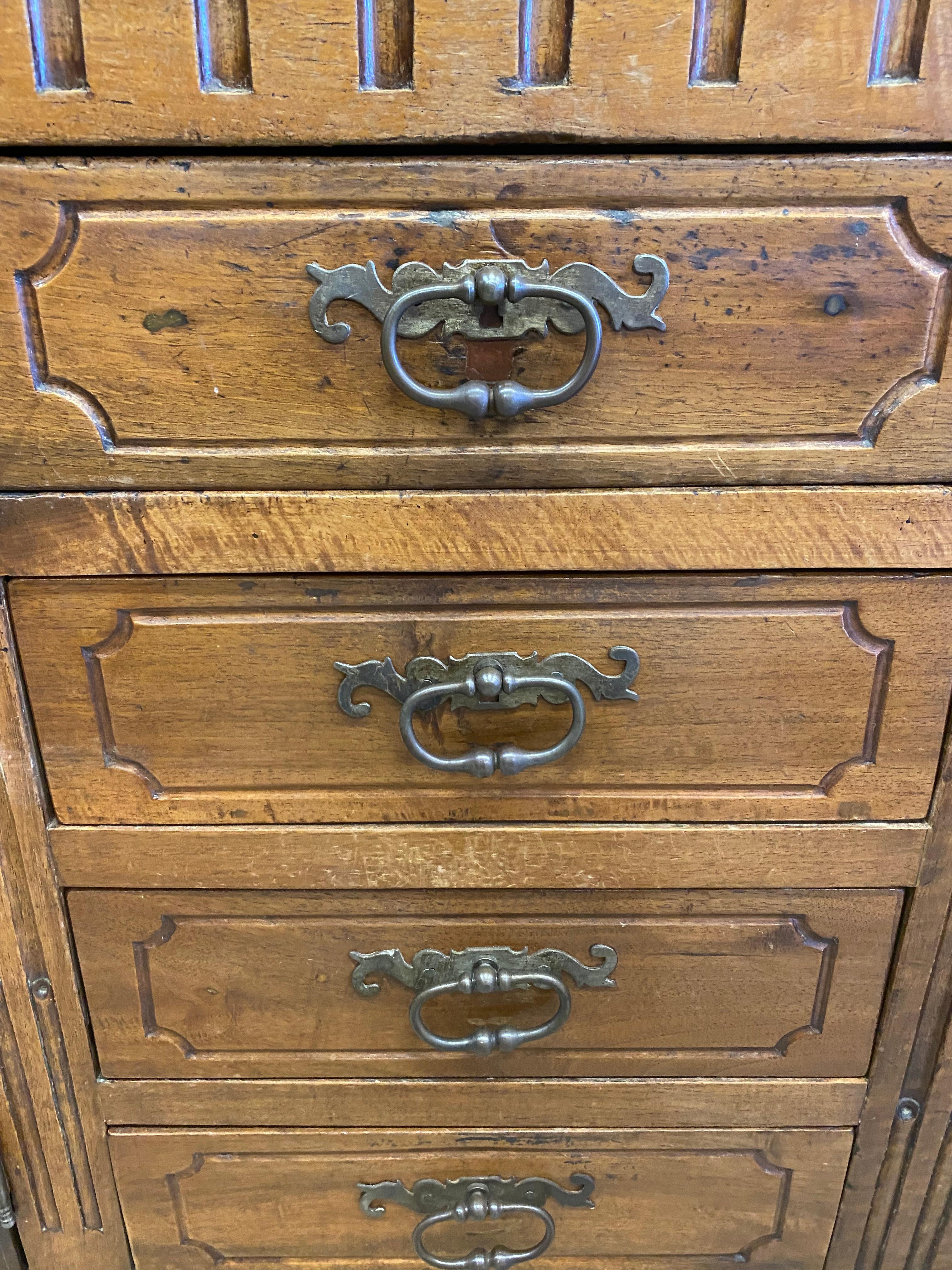 French Provincial French Enfilade in Walnut For Sale