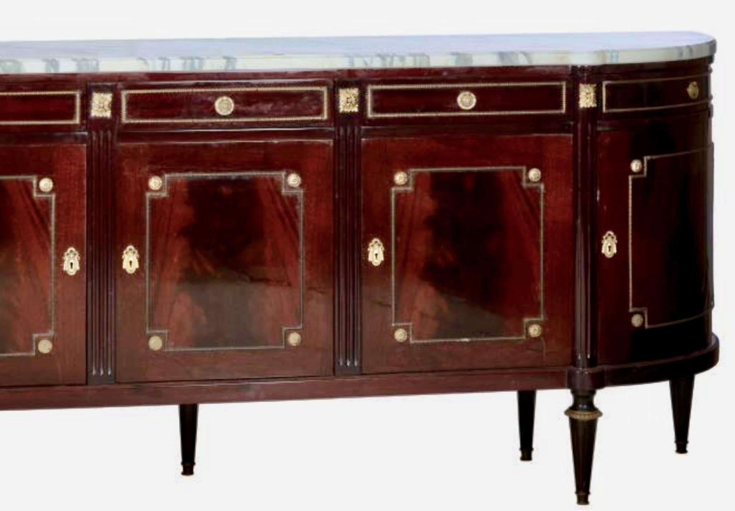French Enfilade Louis XVI Style With Marble Top 1