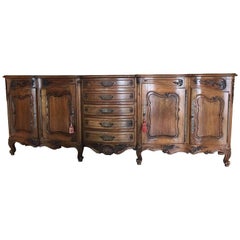 French Enfilade or Buffet with Five Center Drawers, Early 20th Century