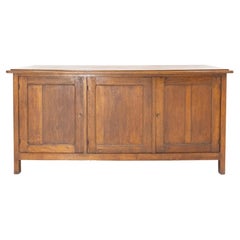 French Enfilade Sideboard Credenza Oak Buffet, Mid-Century