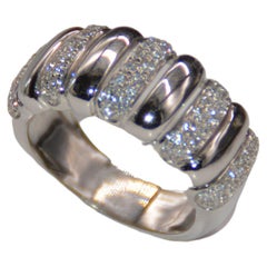 Used French Engagement Ring White Gold Diamonds