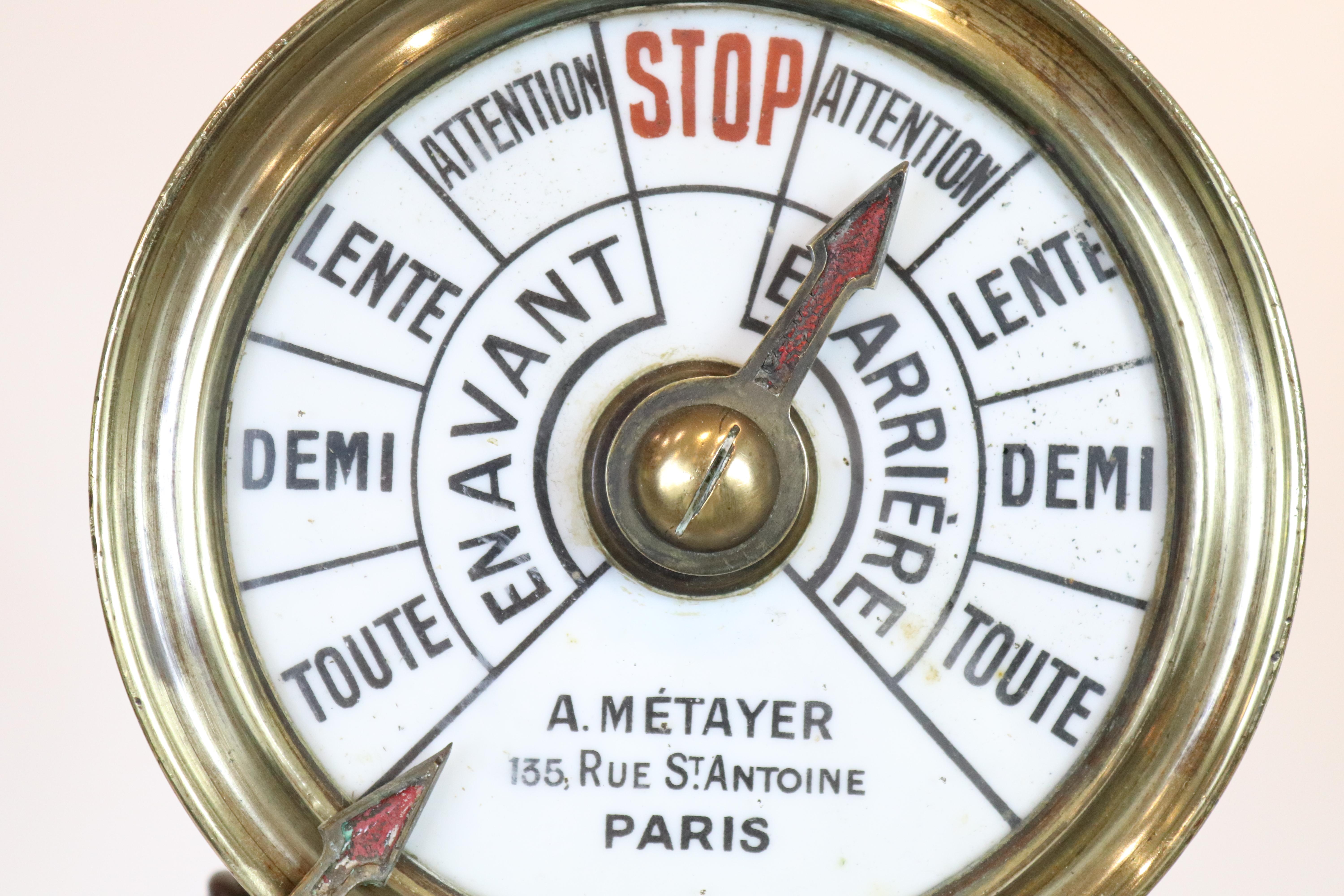 19th Century French Engine Order Telegraph