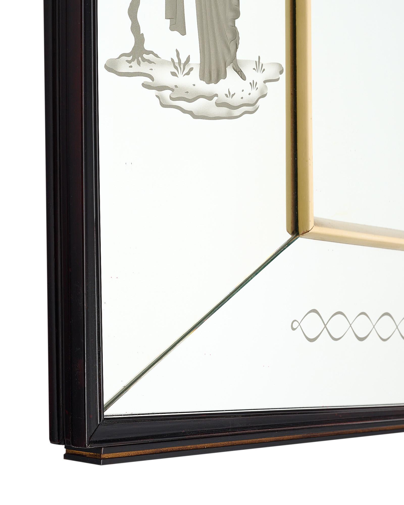 French Engraved Mirror 2