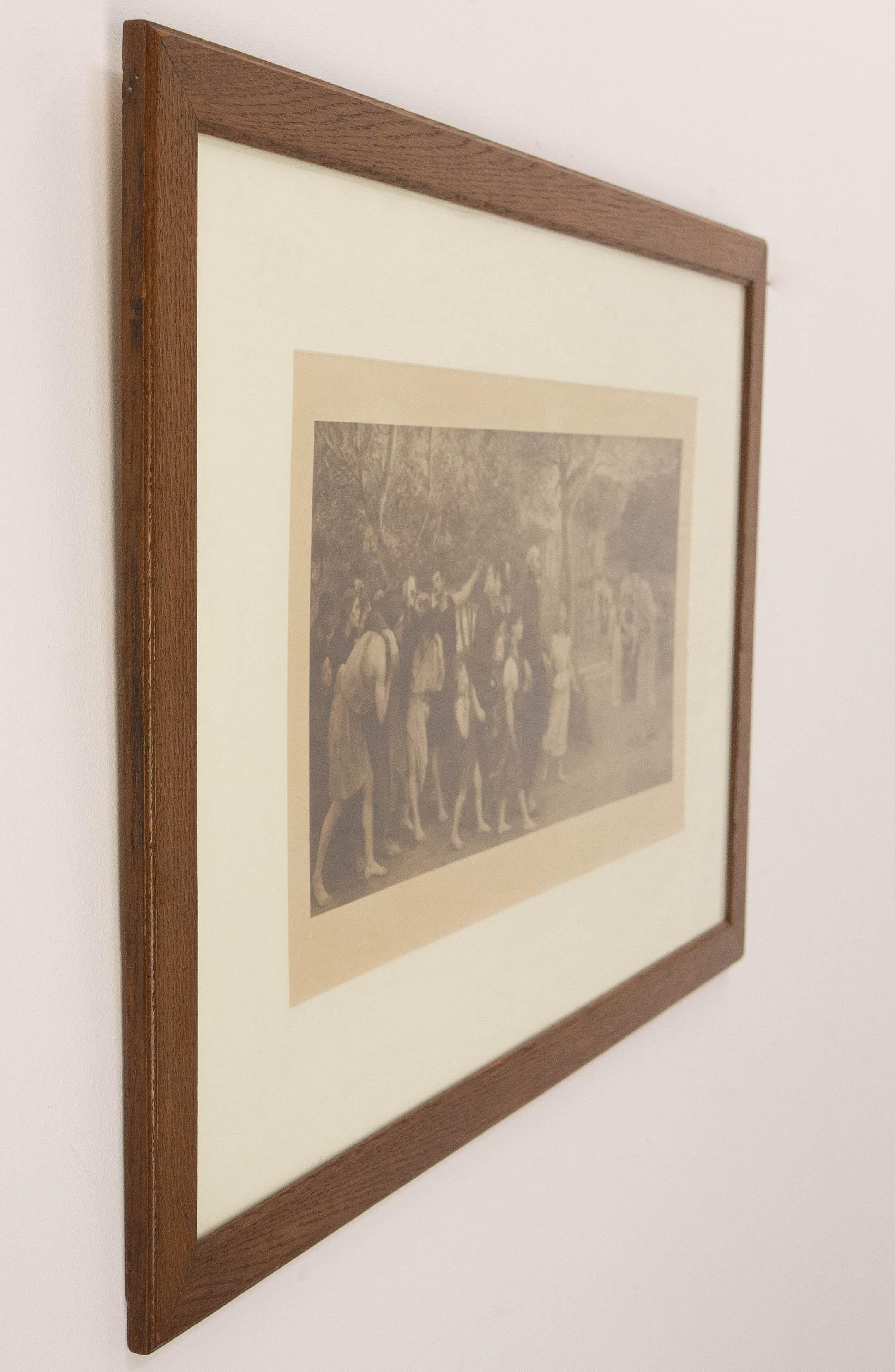 Gravure française Scène de banquet d'invités Eugène Burnand, 1900 en vente 4