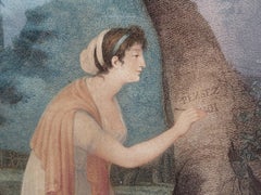 French Engraving "L'Amitie" or "Friendship" by JP Simon after Original by Le Roy