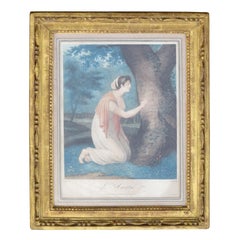 French Engraving "L'Amitie" or "Friendship" by JP Simon after Original by Le Roy