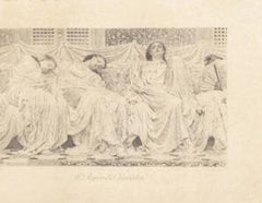 French engraving - Le repos des vestales - 19th century