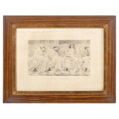 French engraving - Le repos des vestales - 19th century