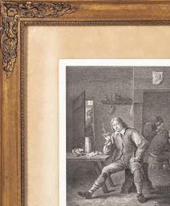 French engraving - 'Un fumeur'