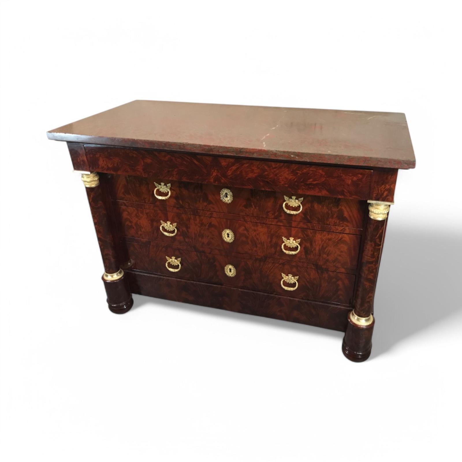 Francese French Empire Chest of Drawers,  1810 in vendita