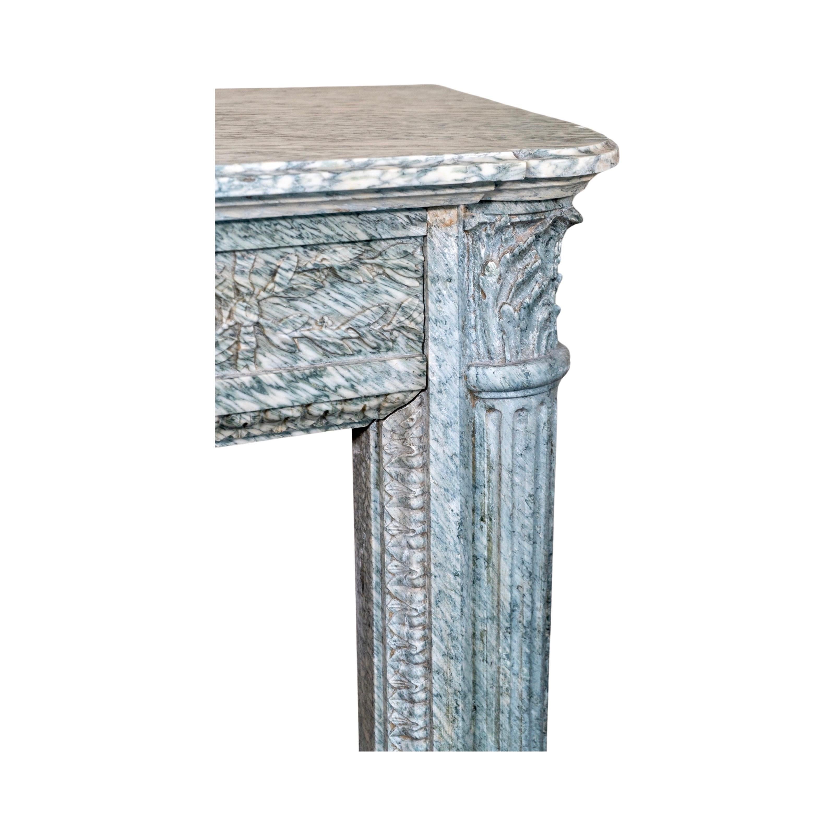 Breccia Marble French Estours Green Marble Mantel