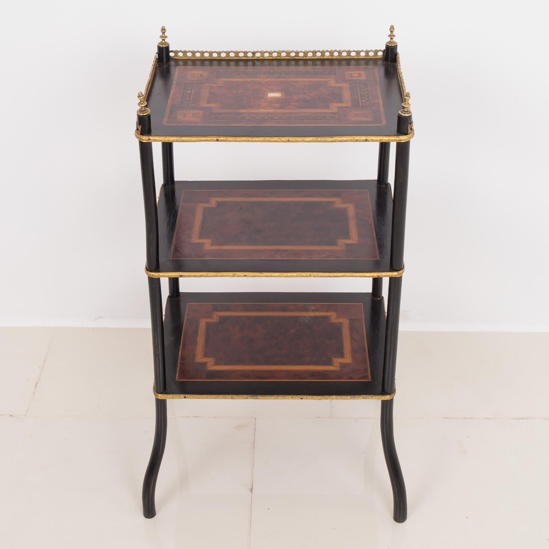 French Etagere, 19th Century, Original Marquetry For Sale 2