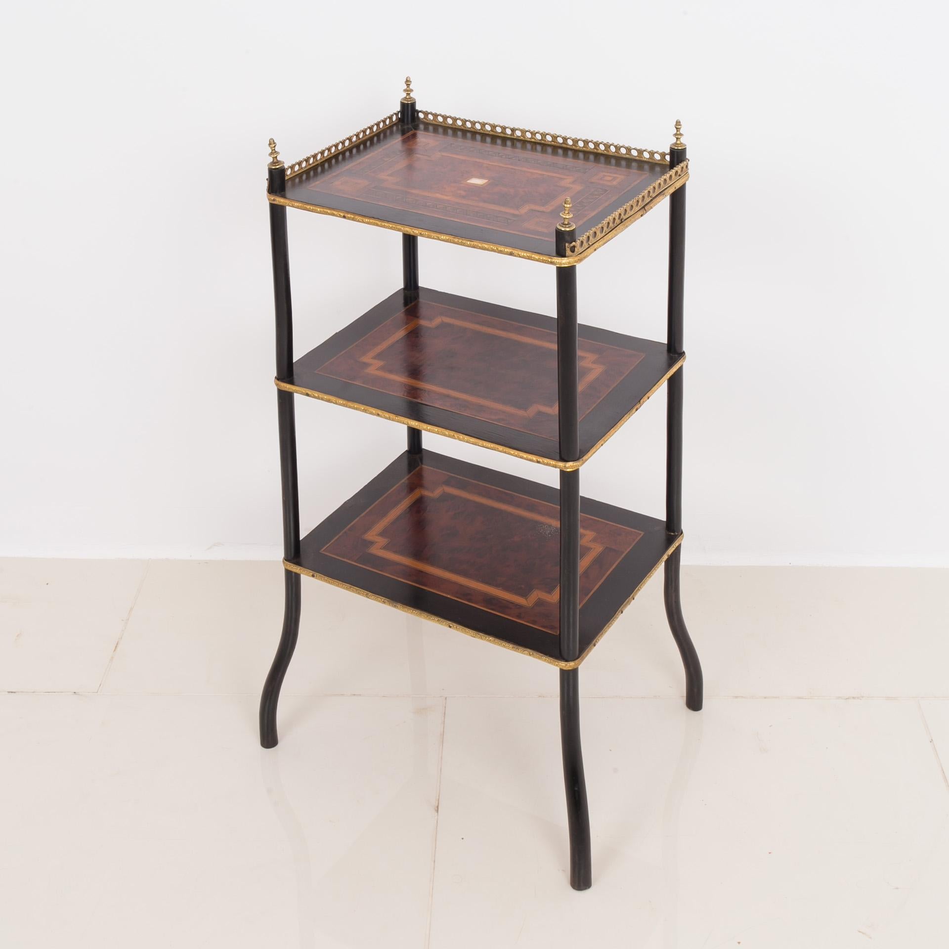 French Etagere, 19th Century, Original Marquetry For Sale 3