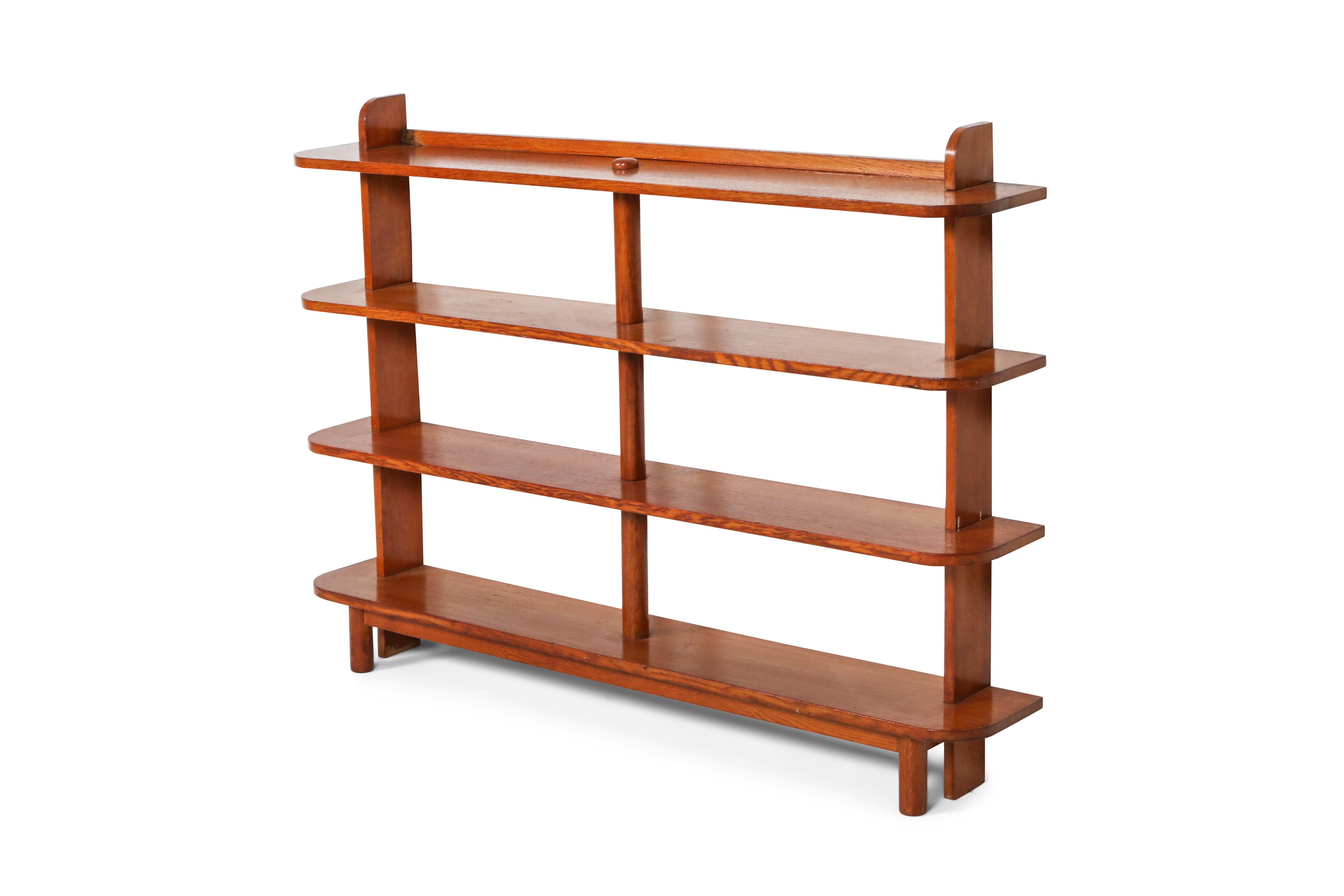 20th Century French Étagère Bookcase in Elm Wood