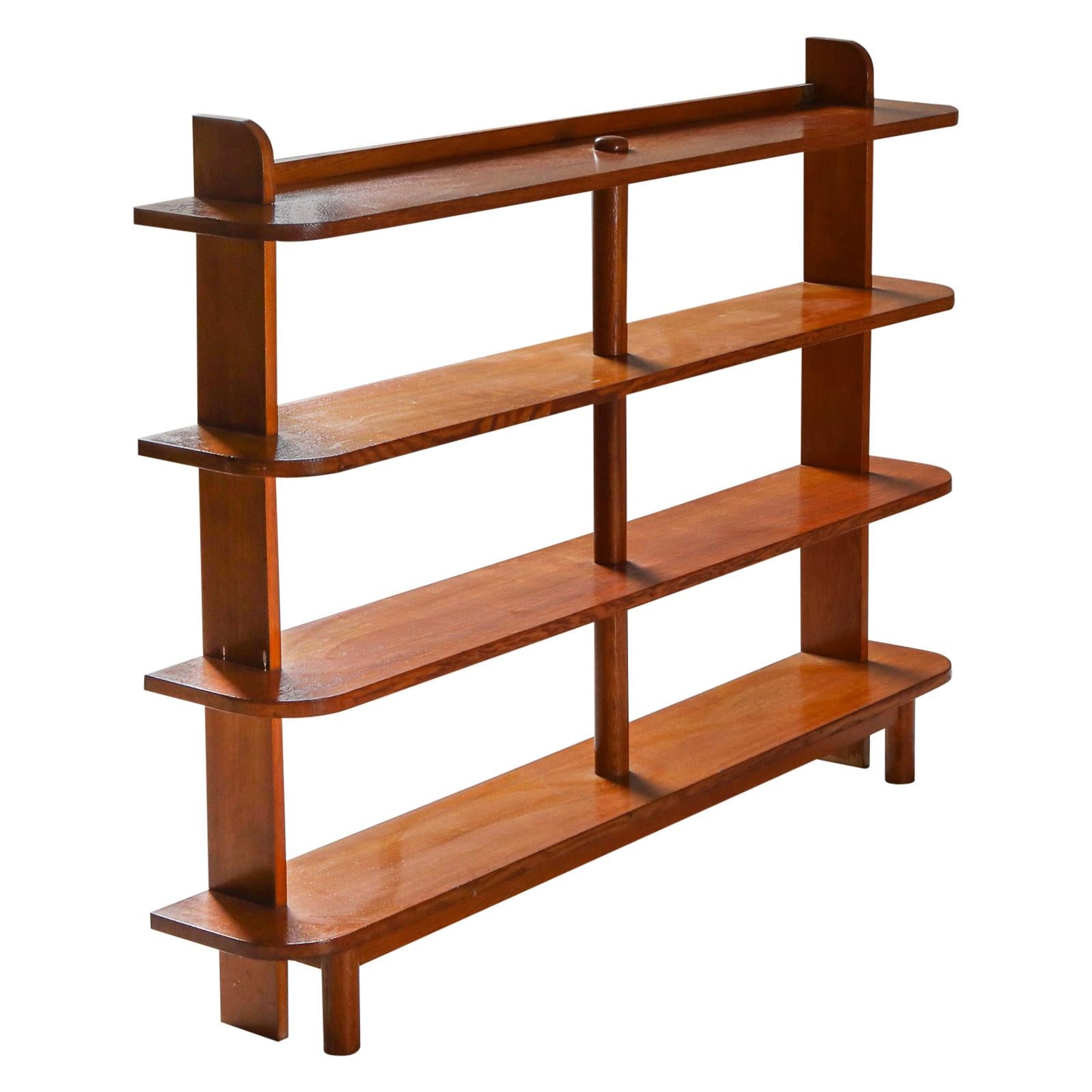 French Étagère Bookcase in Elm Wood