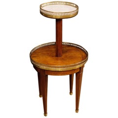 French Étagère in Carved Wood with Marble Top from 20th Century