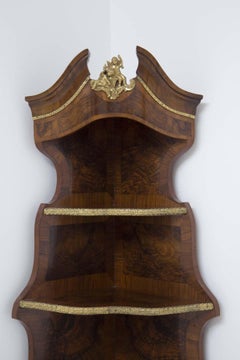French Étagère in Walnut Wood of the Early 1900s in the Style of Louis XV
