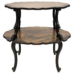 French Etagere Table Japanning Antique 1890