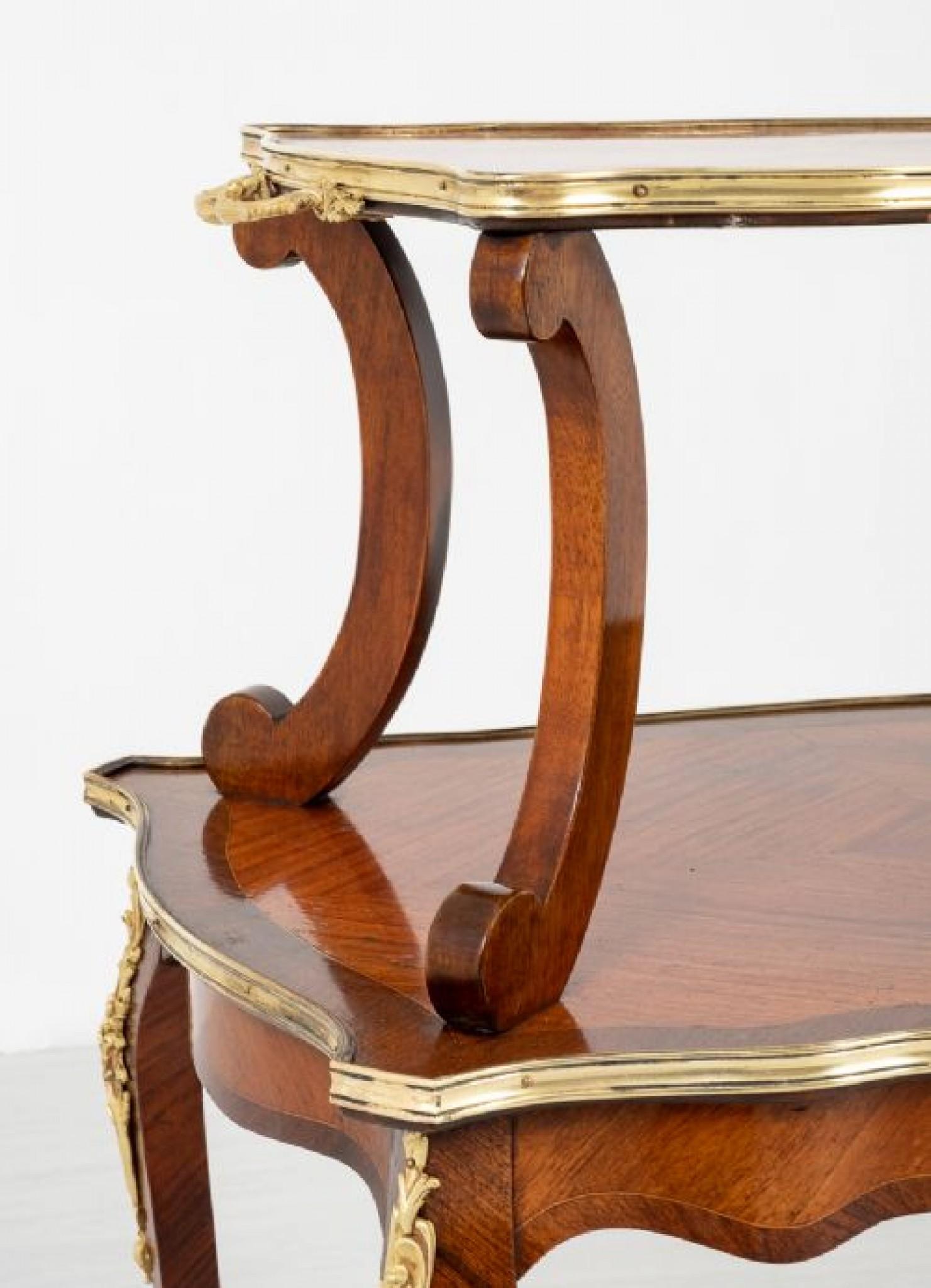 Satinwood French Etagere Tea Table Tiered, 1880