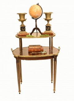 French Etagere Tiered Side Tables, Empire Antique Table, 1890