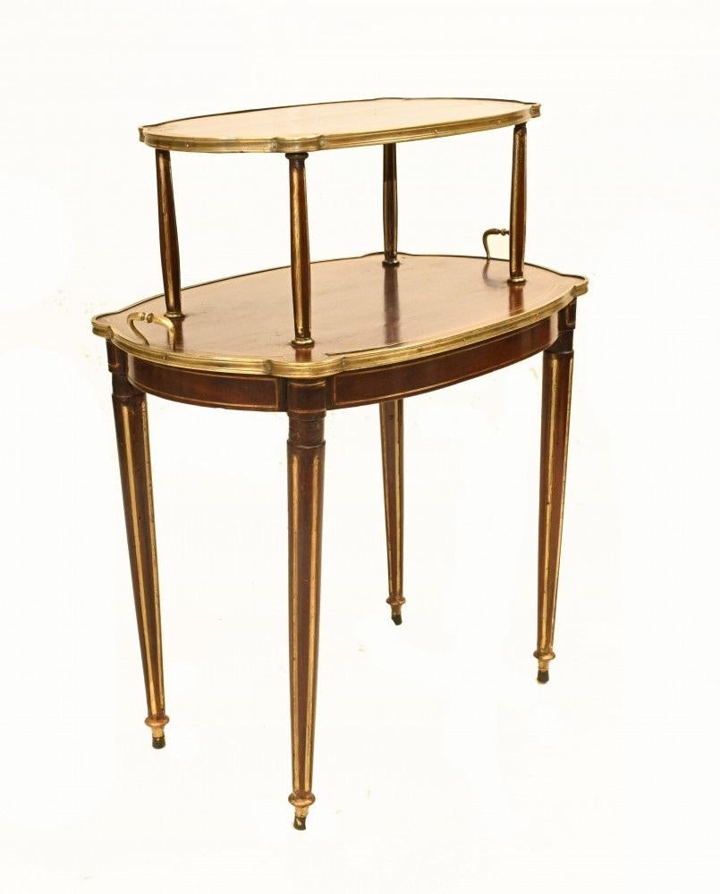 French Etagere Tiered Side Tables, Empire Antique Table, 1890 In Good Condition For Sale In Potters Bar, GB
