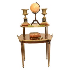 French Etagere Tiered Side Tables, Empire Antique Table, 1890