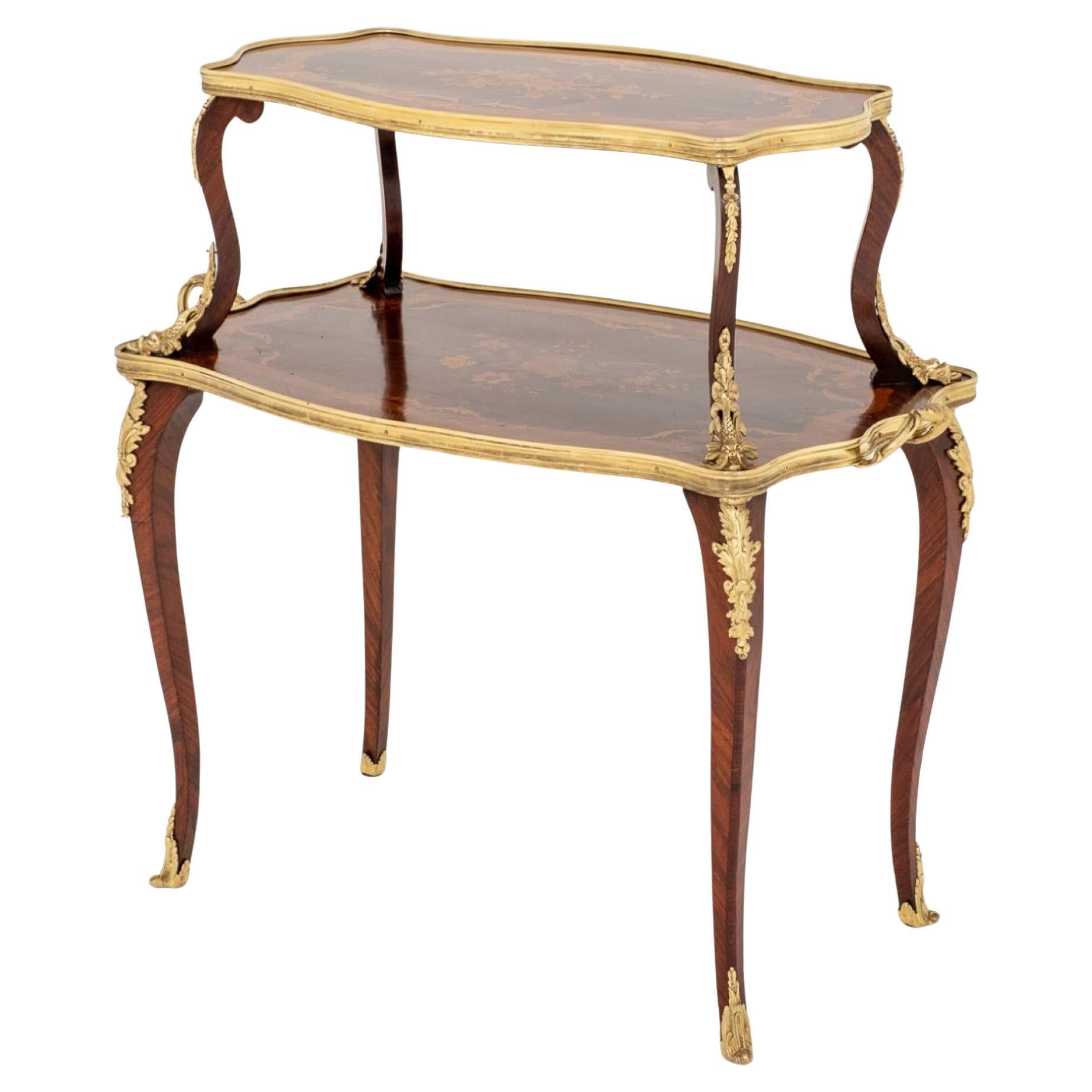 French Etagere Tiered Table, Antique Pastry Table, circa 1900 For Sale