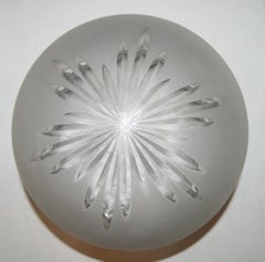 French Etched Glass Light Fixture