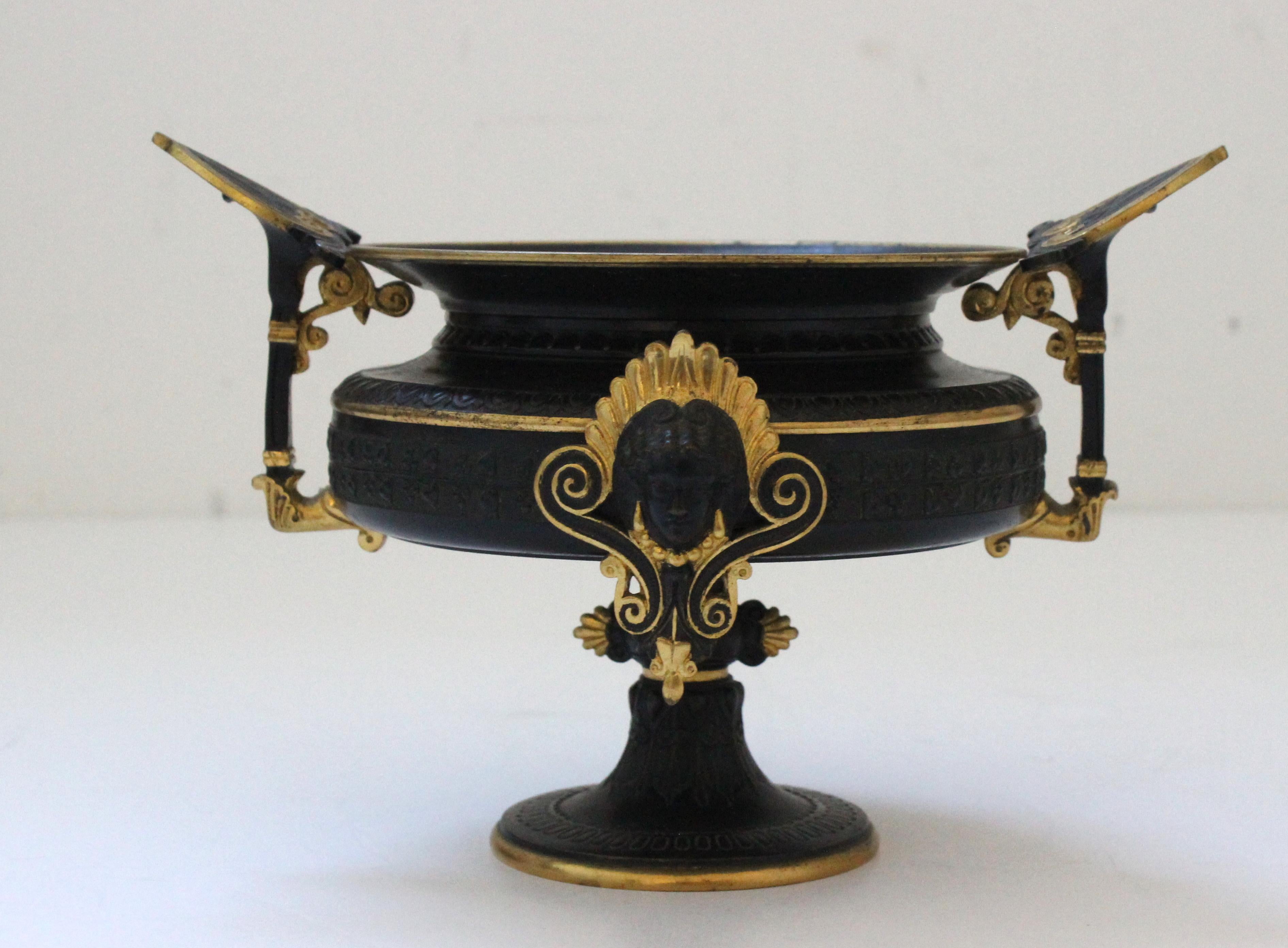 French Etruscan Revival Bronze Compote For Sale 12
