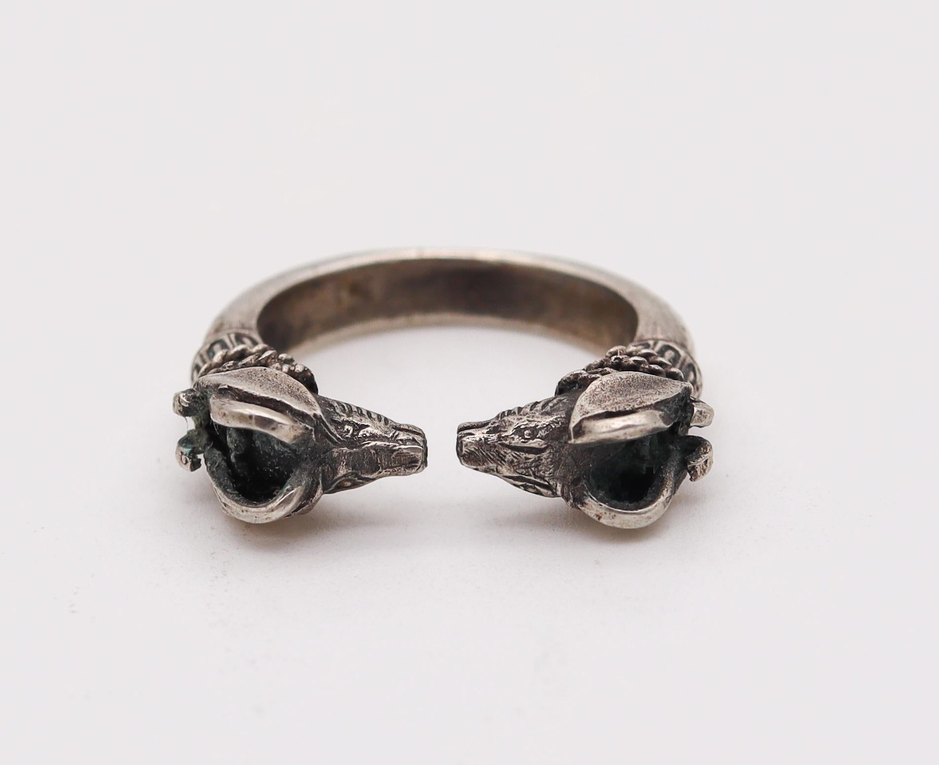 rams 925 silver ring
