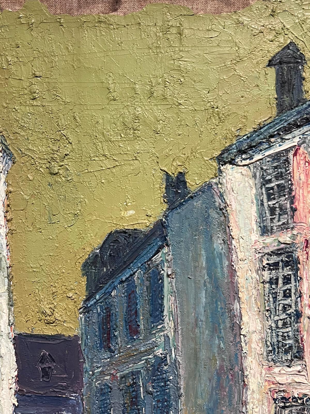 Rouen Street Scene Thickly Painted 20th Century French Signed Oil Painting For Sale 2