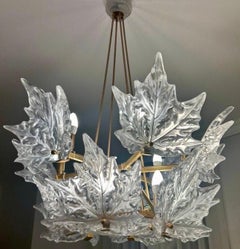 French Exquisite Lalique "Champs Élysees"  Chandelier,  Paris, ca. 1970s