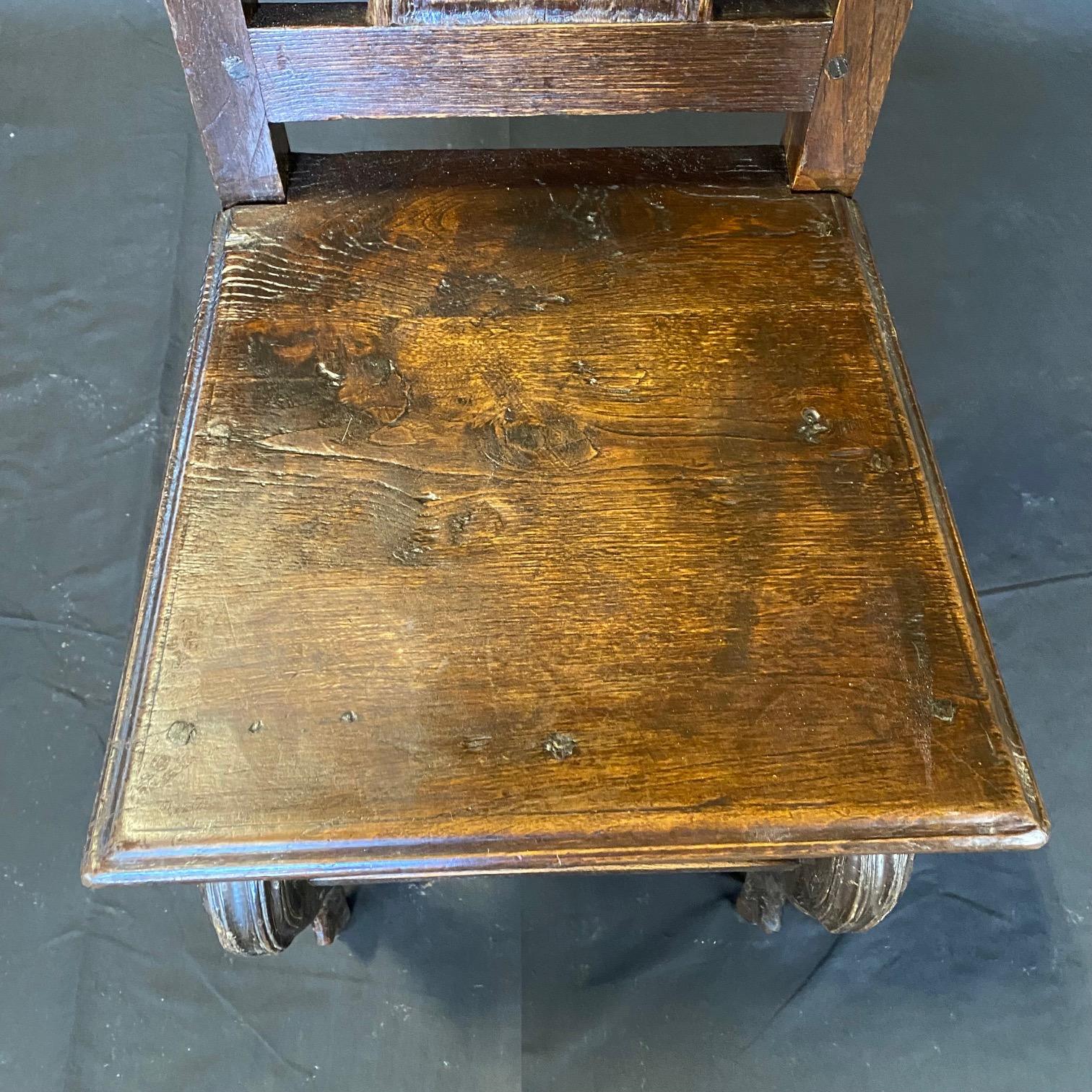 French Exquisitely Carved 19th Century Oak Renaissance Revival Dining Chairs For Sale 8