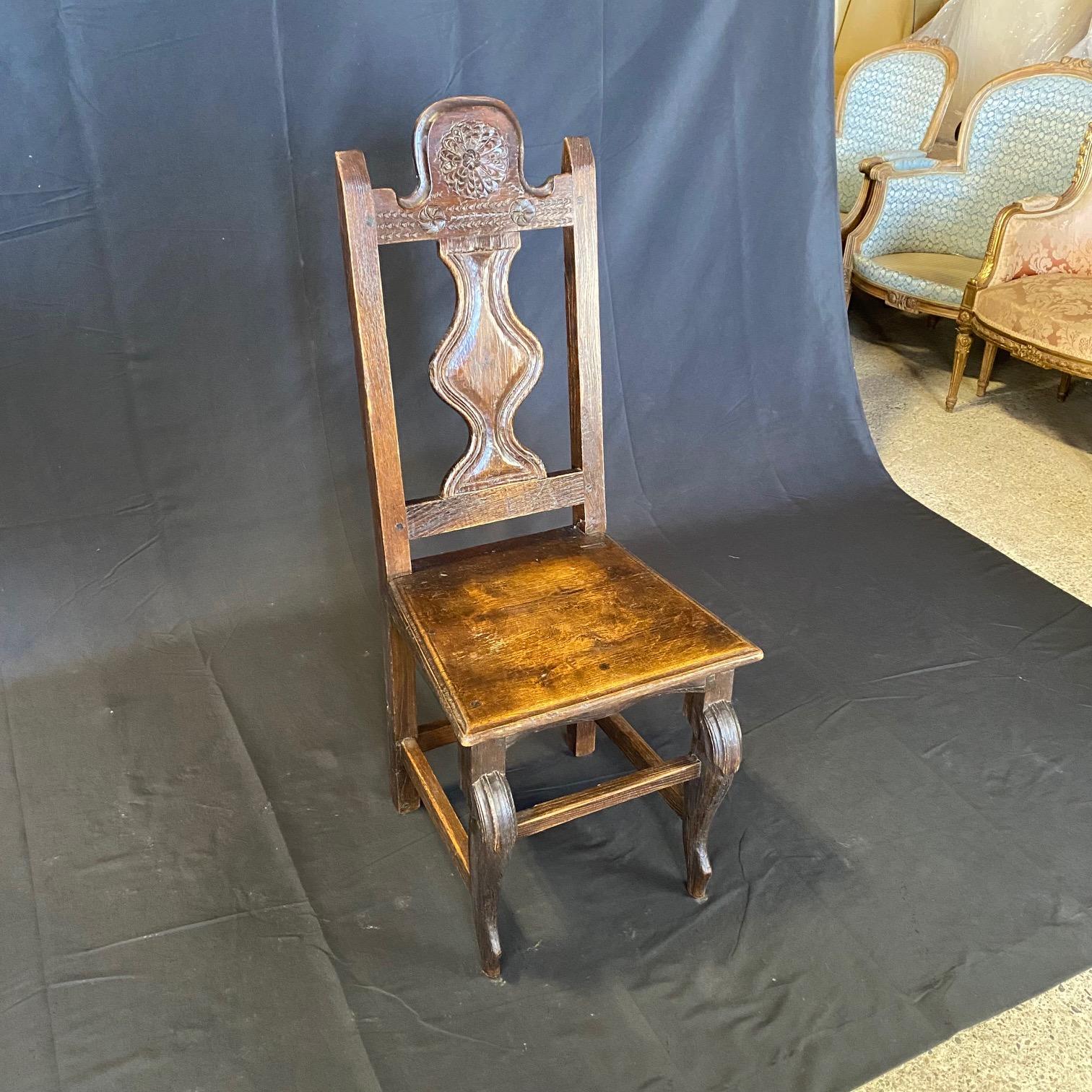 French Exquisitely Carved 19th Century Oak Renaissance Revival Dining Chairs For Sale 2
